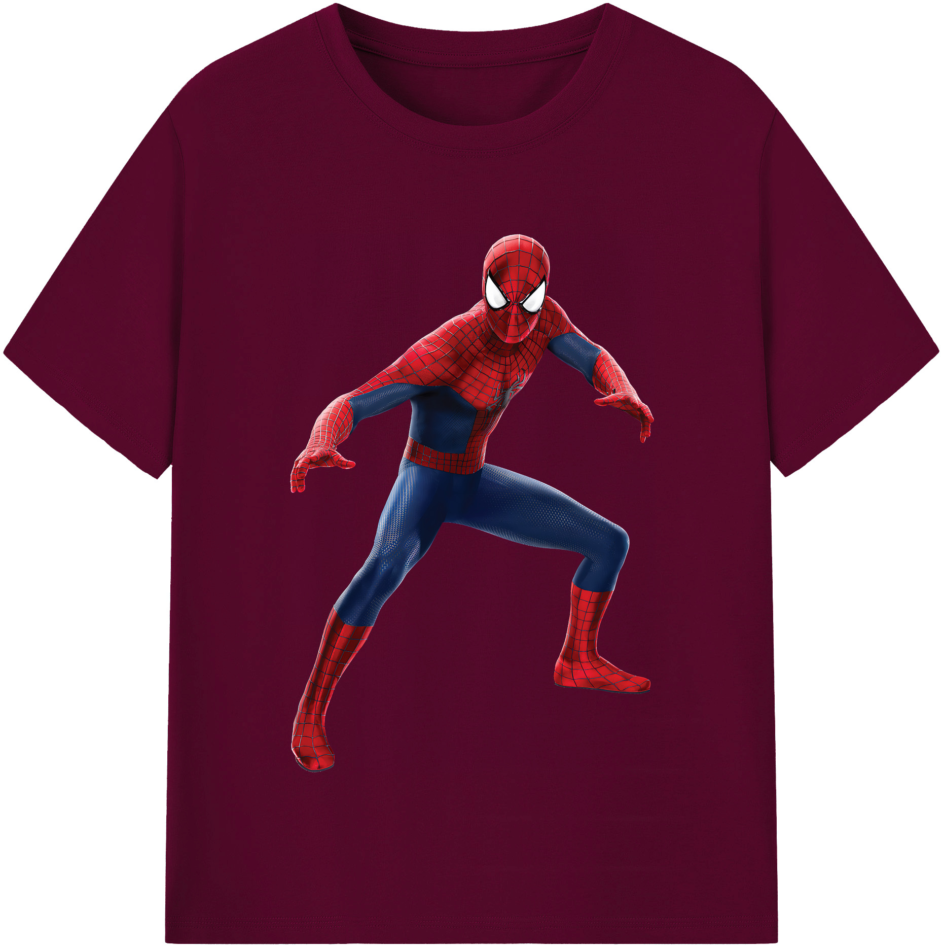 （画像用） Spider Man スパイダーマン レディースカジュアルプリントTシャツ（綿100％）